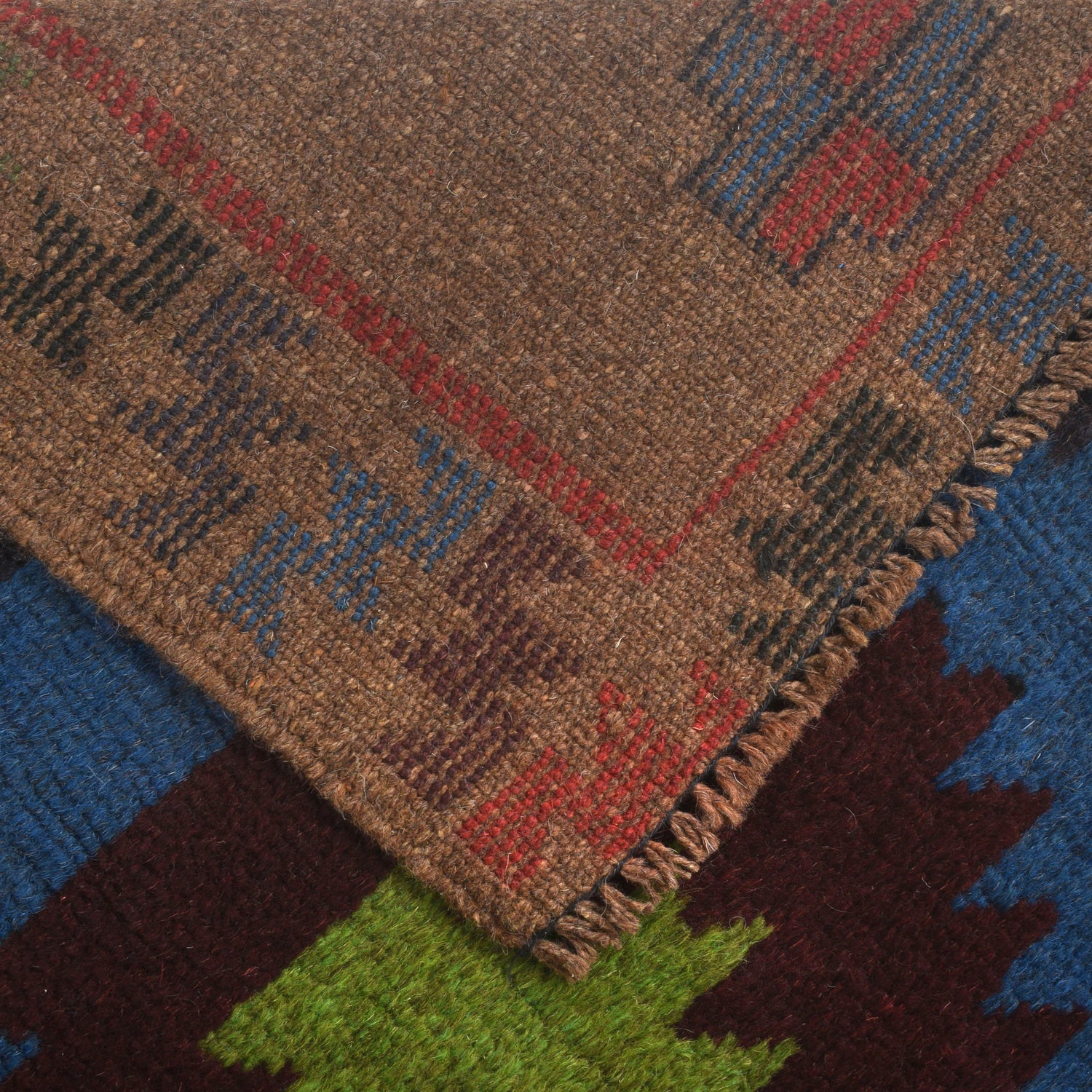 Baluchi Rug Handmade Light Brown Geometric 4x6 ft