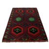 Baluchi Rug Handmade Multi Geometric 4x6 ft