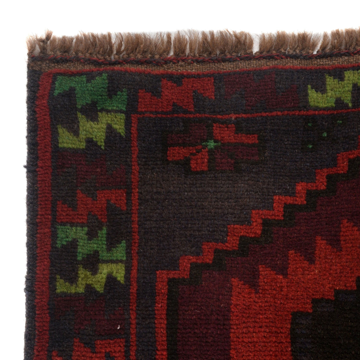 Baluchi Rug Handmade Multi Geometric 4x6 ft