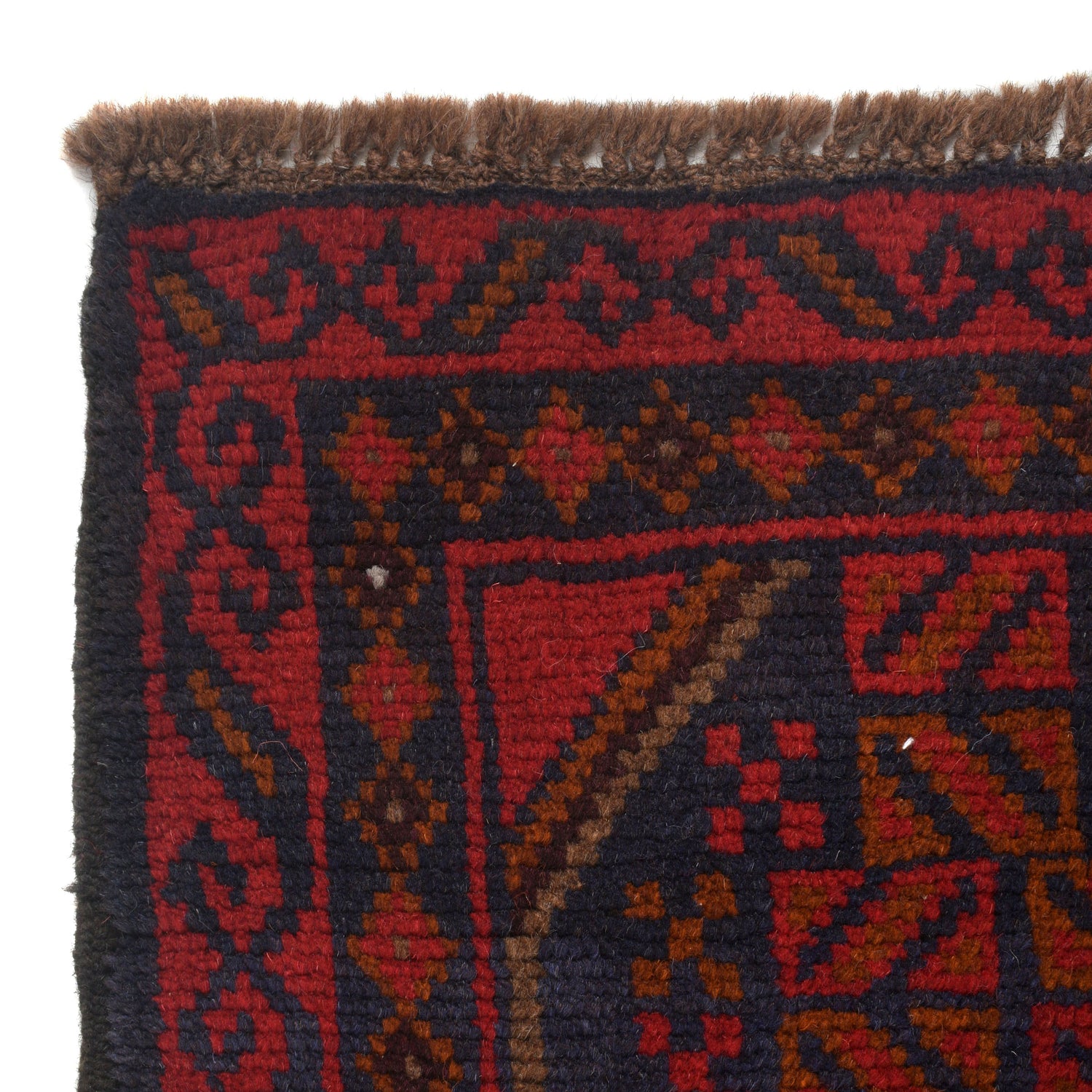 Baluchi Rug Handmade Red Geometric 4x6 ft