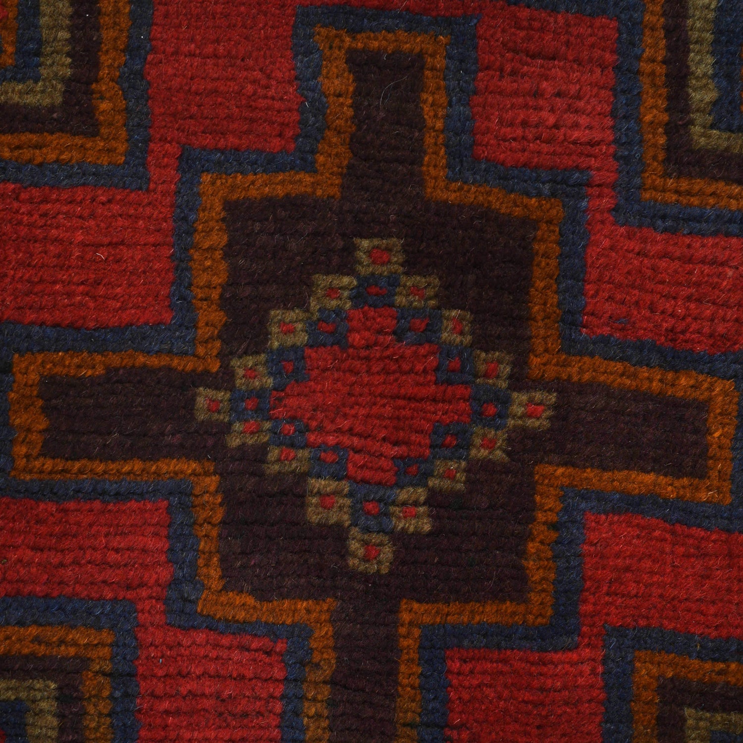Baluchi Rug Handmade Red Geometric 4x6 ft