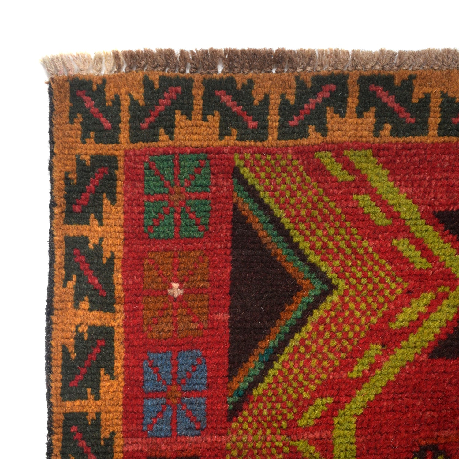 Baluchi Rug Handmade Multi Geometric 4x6 ft