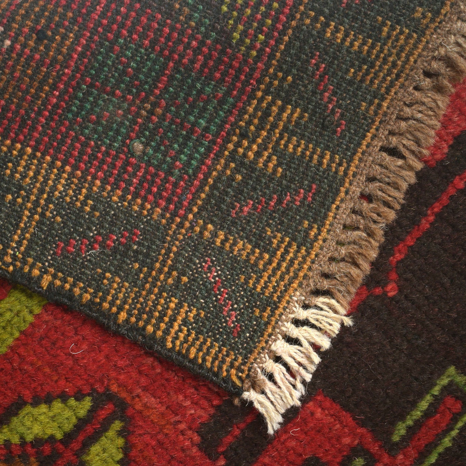 Baluchi Rug Handmade Multi Geometric 4x6 ft