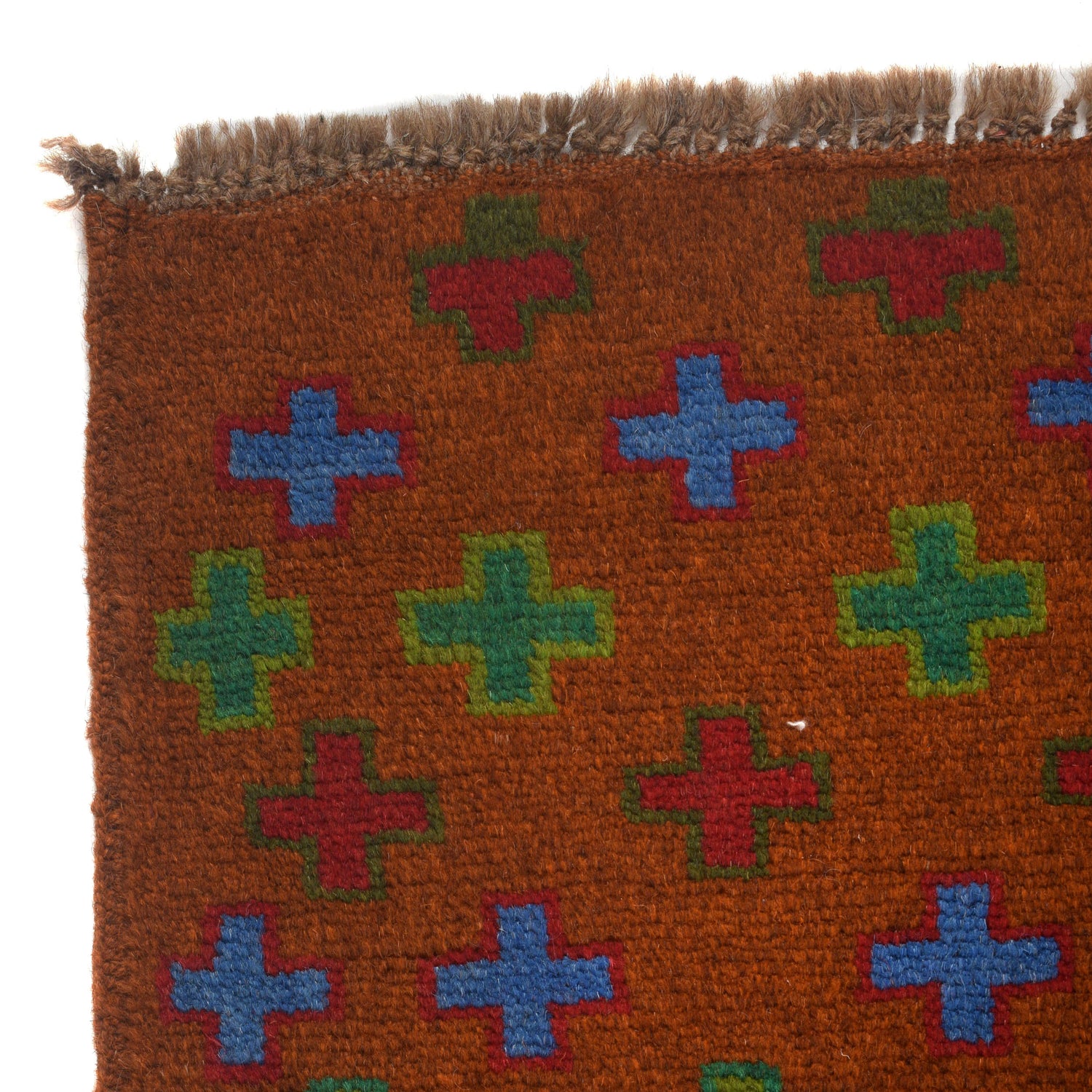 Baluchi Rug Handmade Brown Floral 4x6 ft