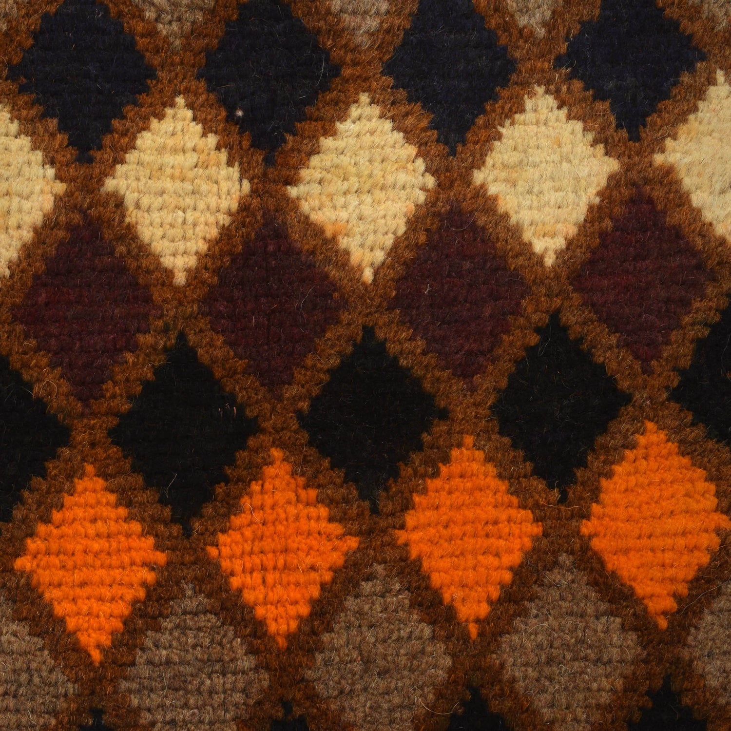 Baluchi Rug Handmade Brown Geometric 4x6 ft