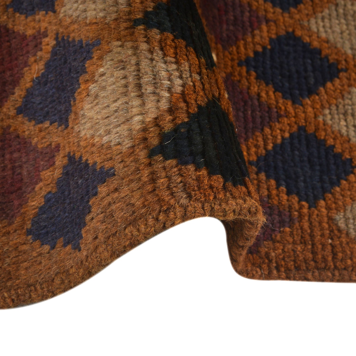 Baluchi Rug Handmade Brown Geometric 4x6 ft