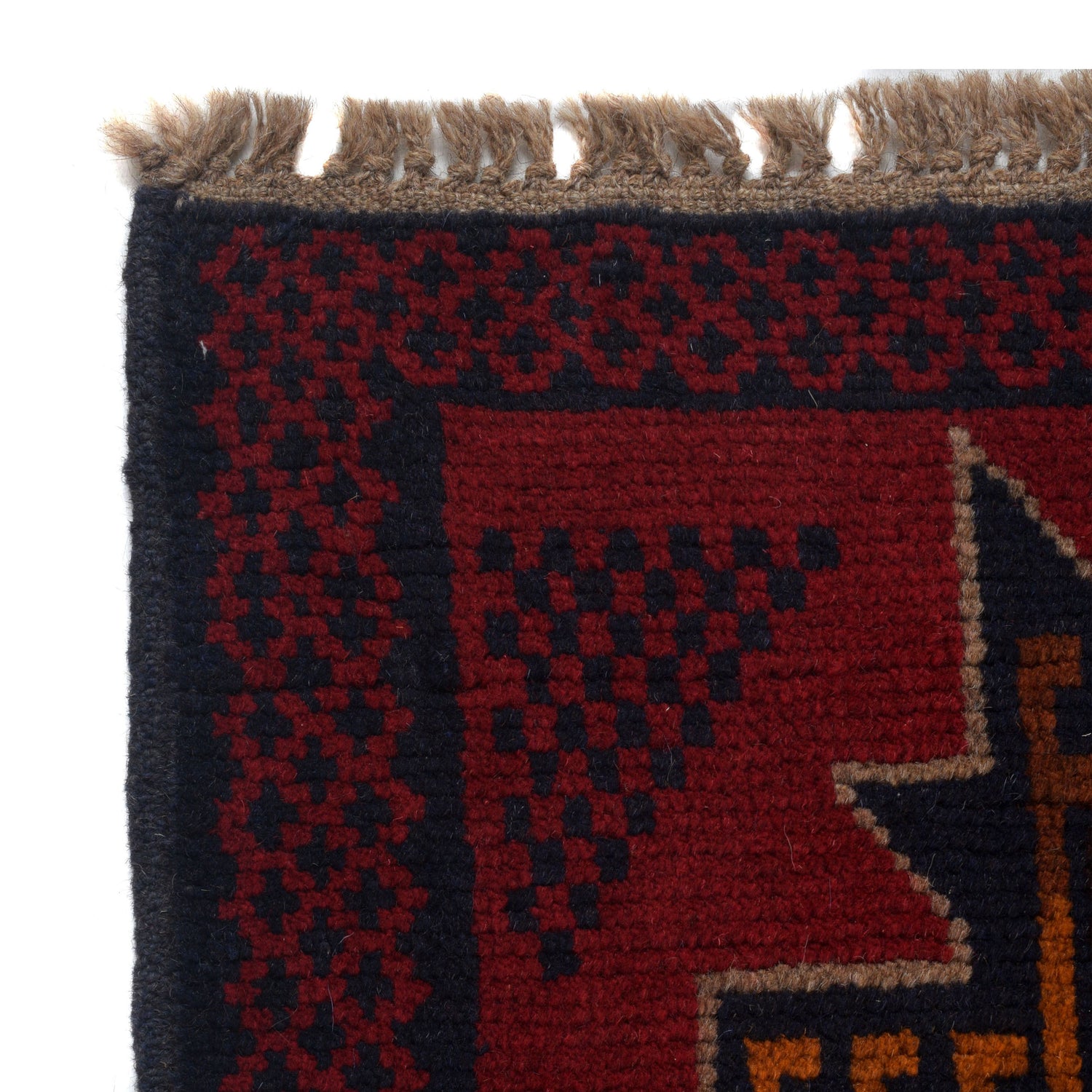 Baluchi Rug Handmade Red Geometric 4x6 ft