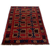 Baluchi Rug Handmade Red Floral 4x6 ft