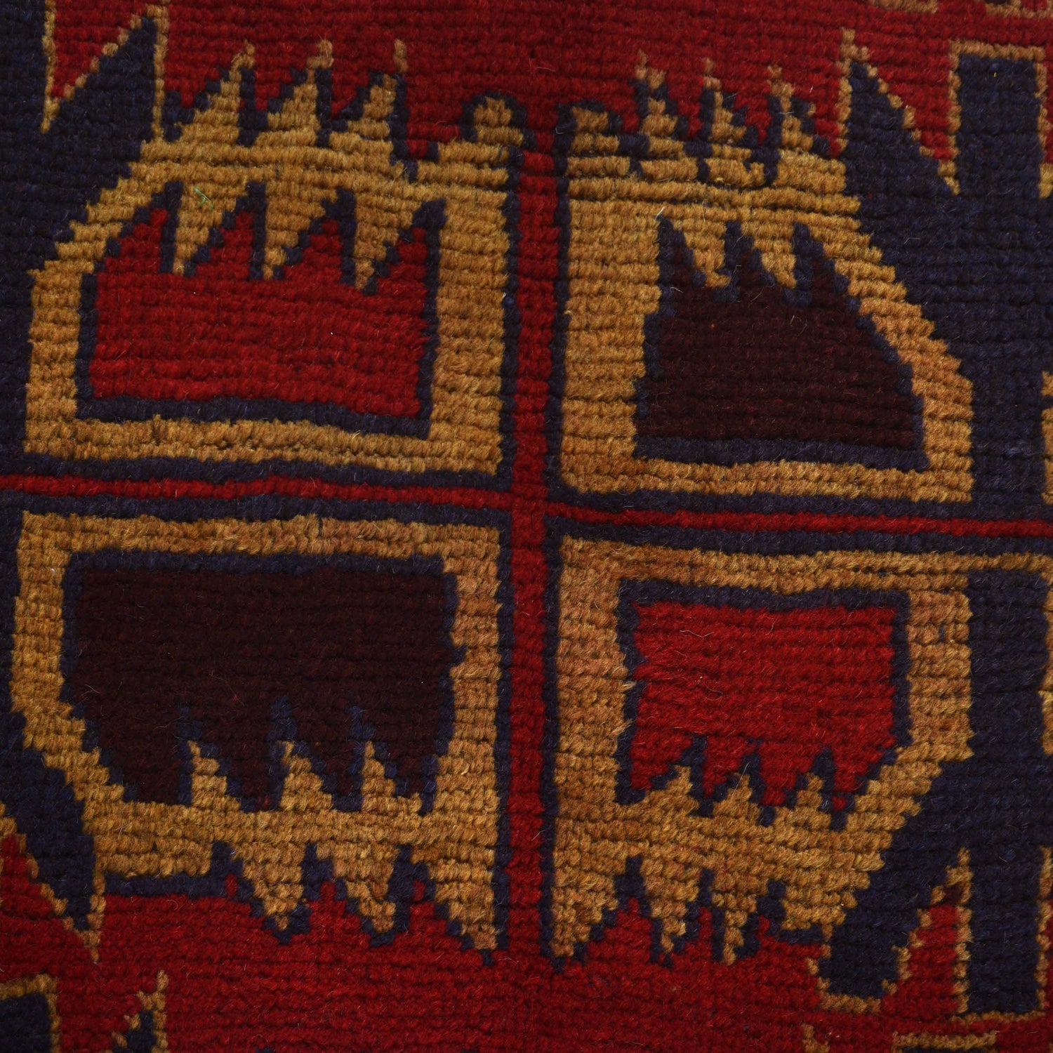 Baluchi Rug Handmade Red Floral 4x6 ft