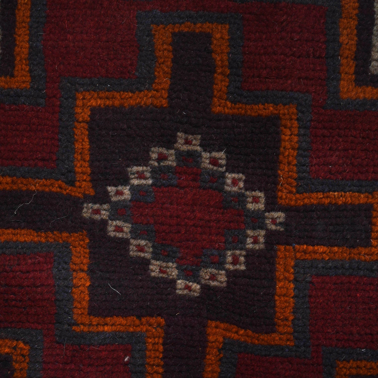 Baluchi Rug Handmade Red Geometric 4x6 ft