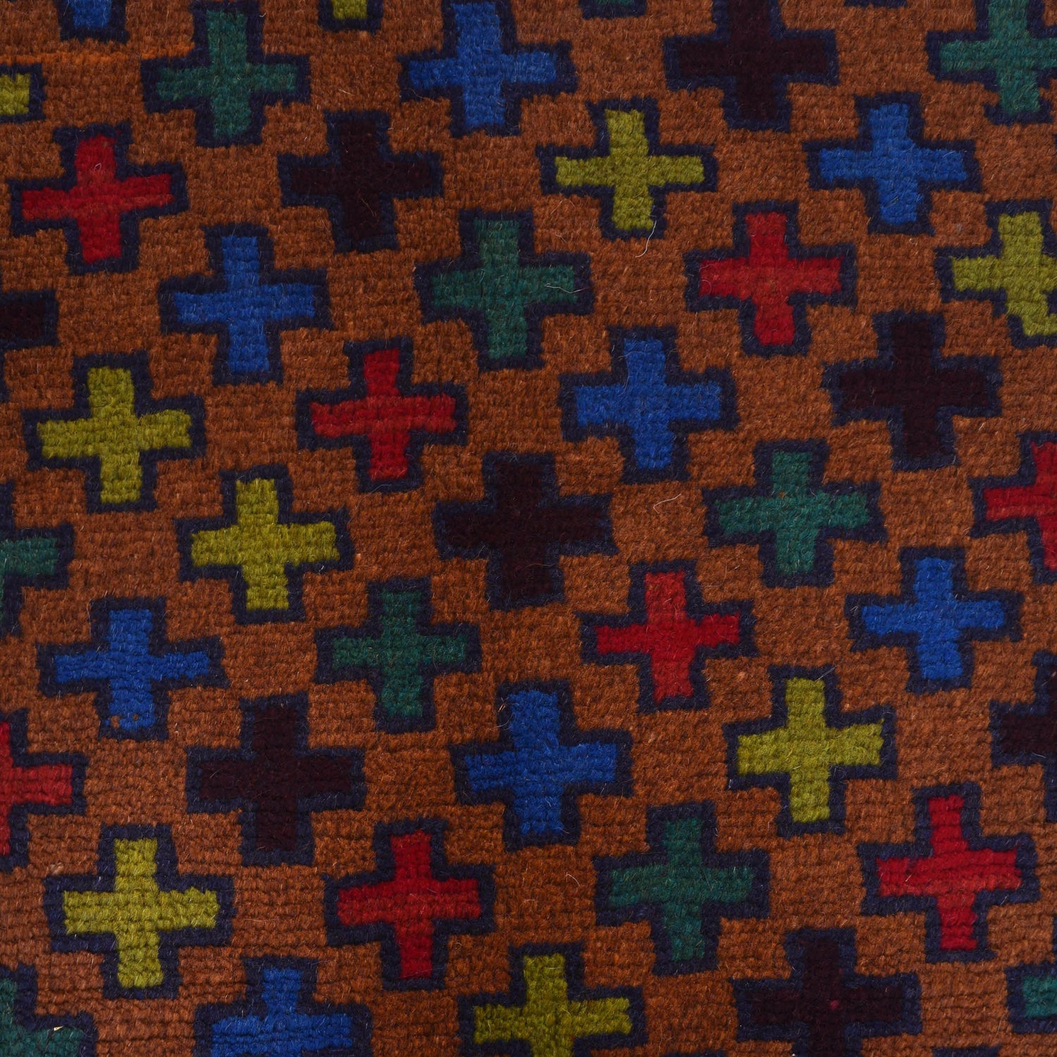 Baluchi Rug Handmade Brown Floral 4x6 ft