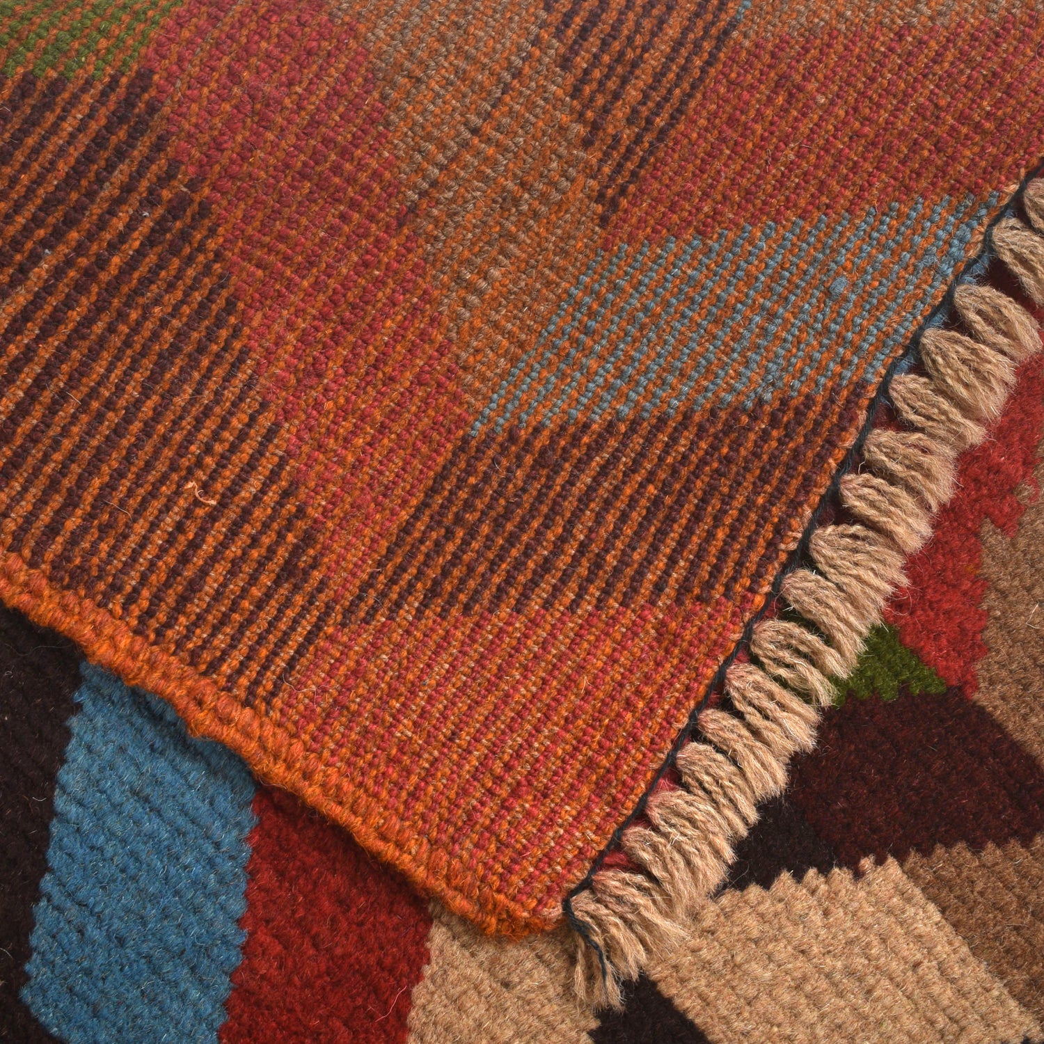 Baluchi Rug Handmade Multi Curvilinear 4x6 ft