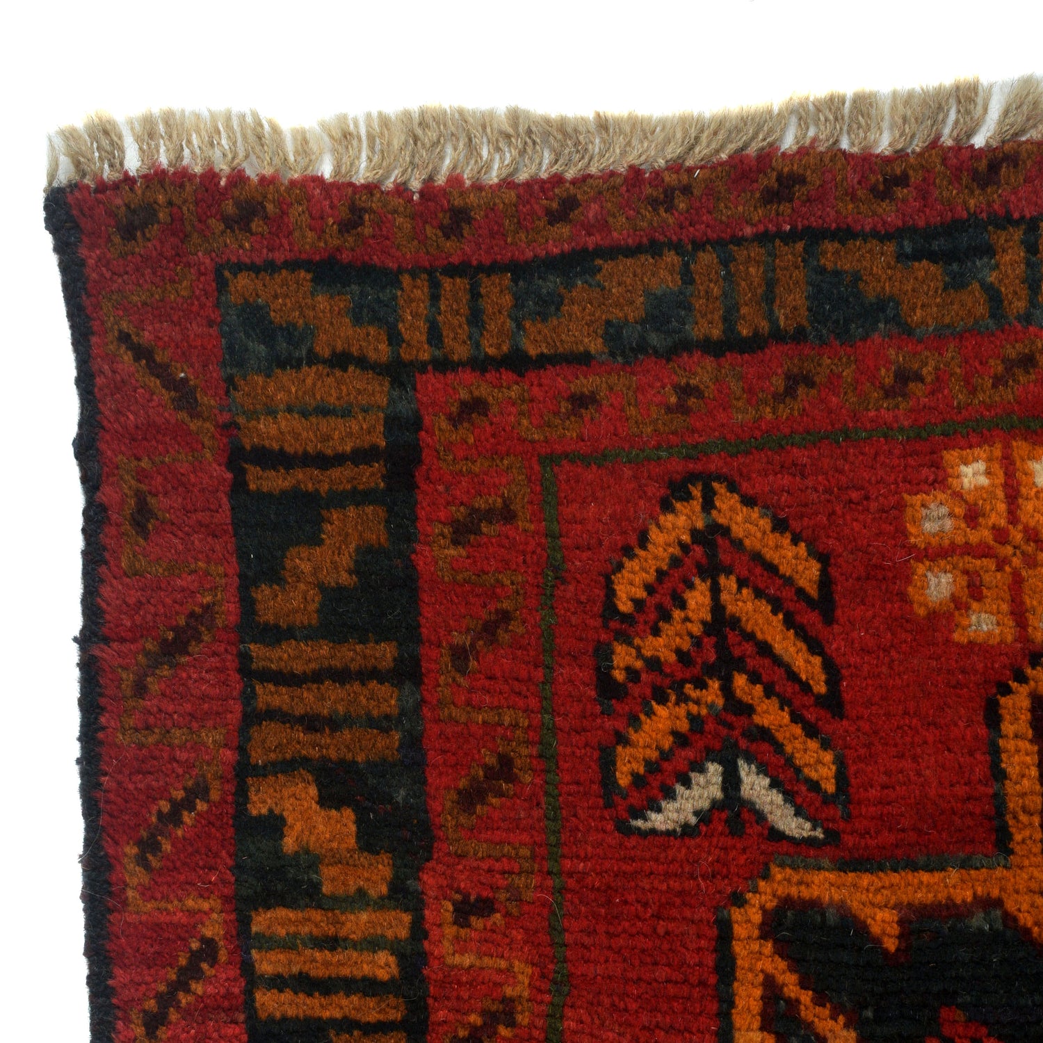 Baluchi Rug Handmade Red Geometric 4x6 ft