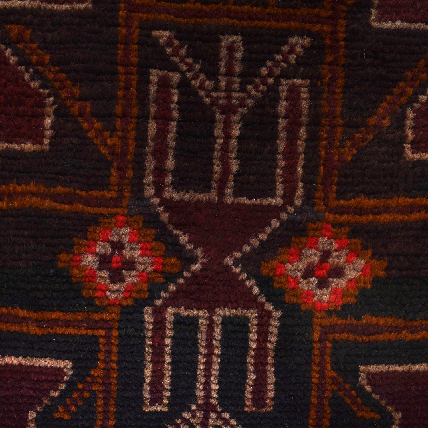 Baluchi Rug Handmade Multi Floral 4x6 ft