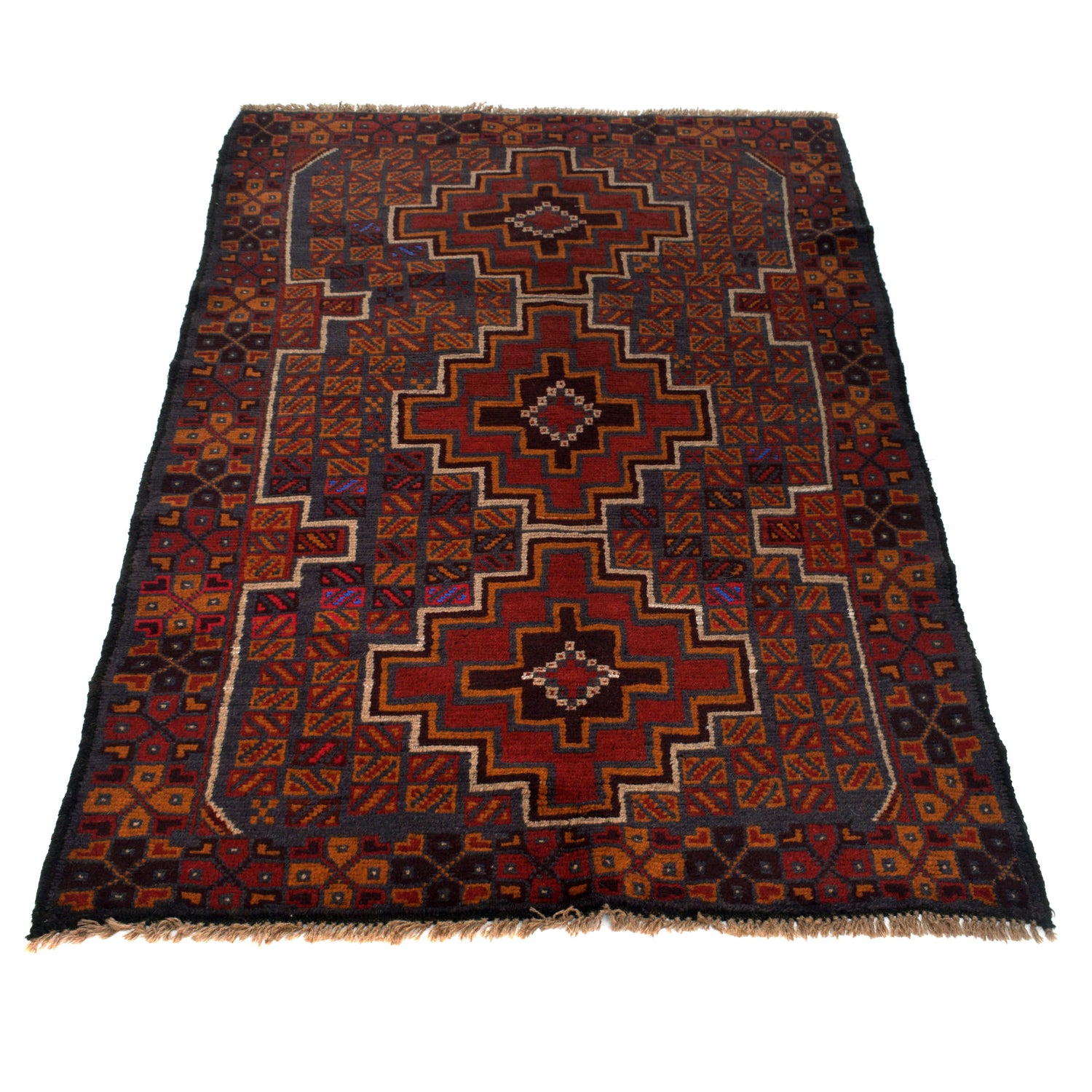 Baluchi Rug Handmade Multi Floral 4x6 ft