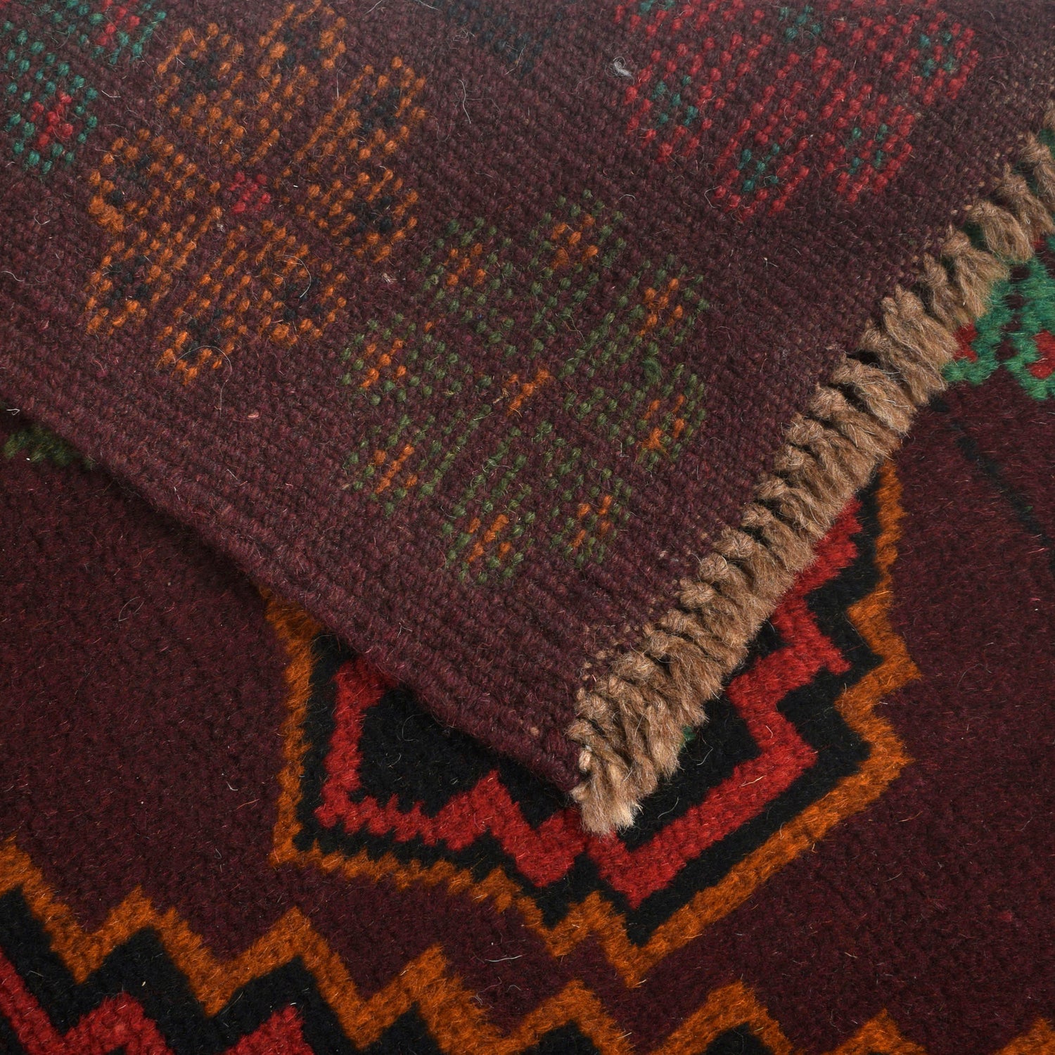 Baluchi Rug Handmade Multi Geometric 4x6 ft