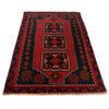 Baluchi Rug Handmade Red Geometric 4x6 ft