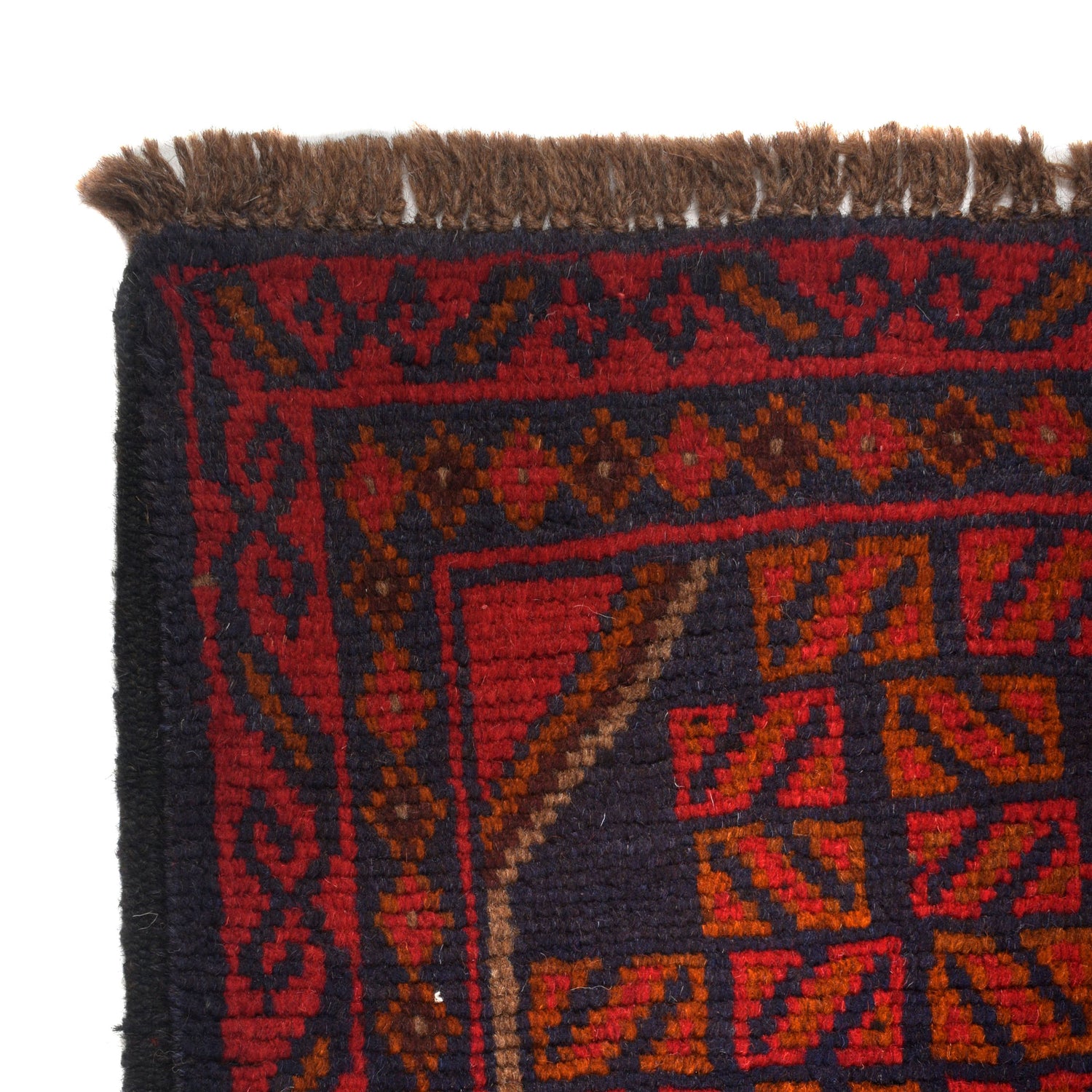 Baluchi Rug Handmade Red Geometric 4x6 ft