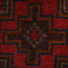 Baluchi Rug Handmade Red Geometric 4x6 ft