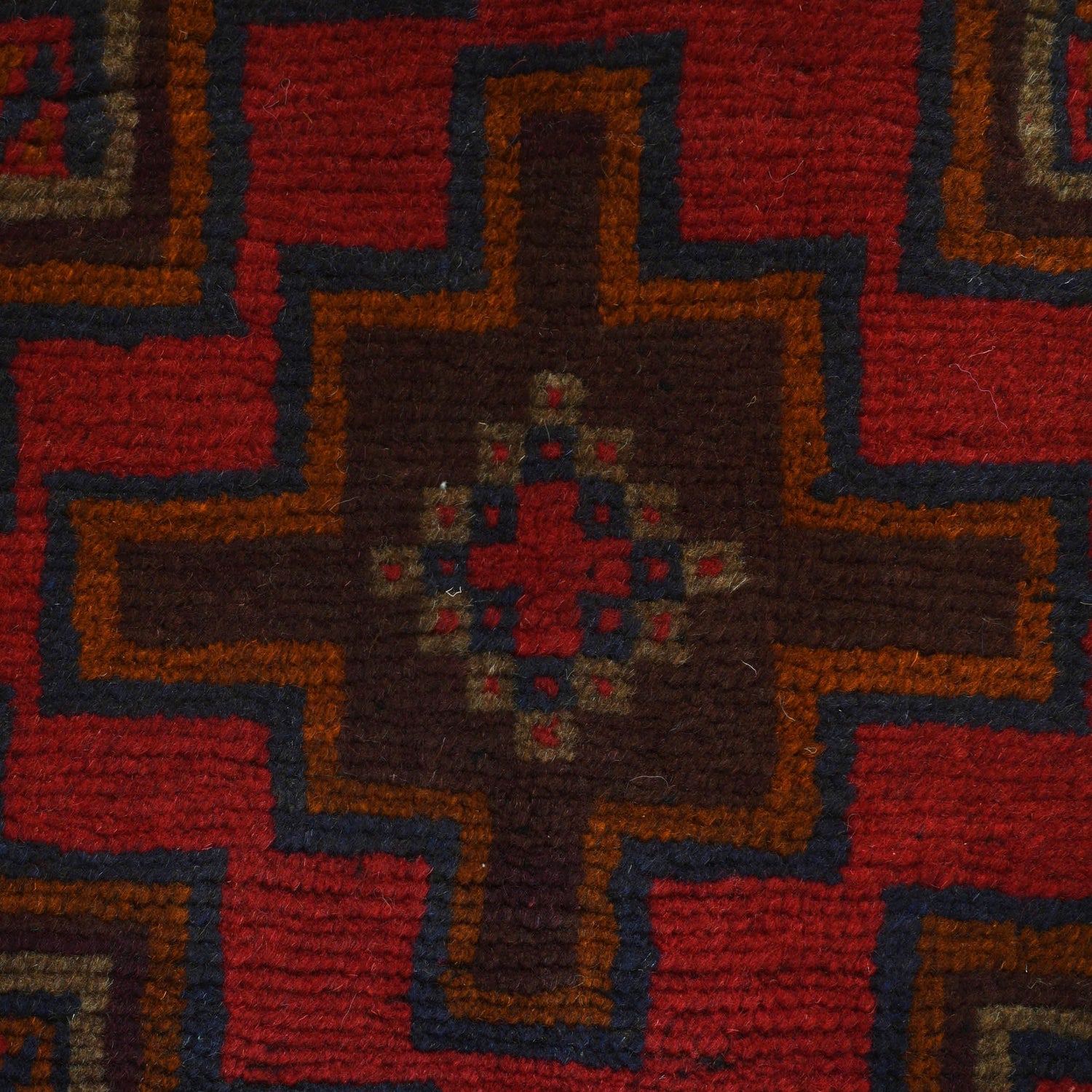 Baluchi Rug Handmade Red Geometric 4x6 ft