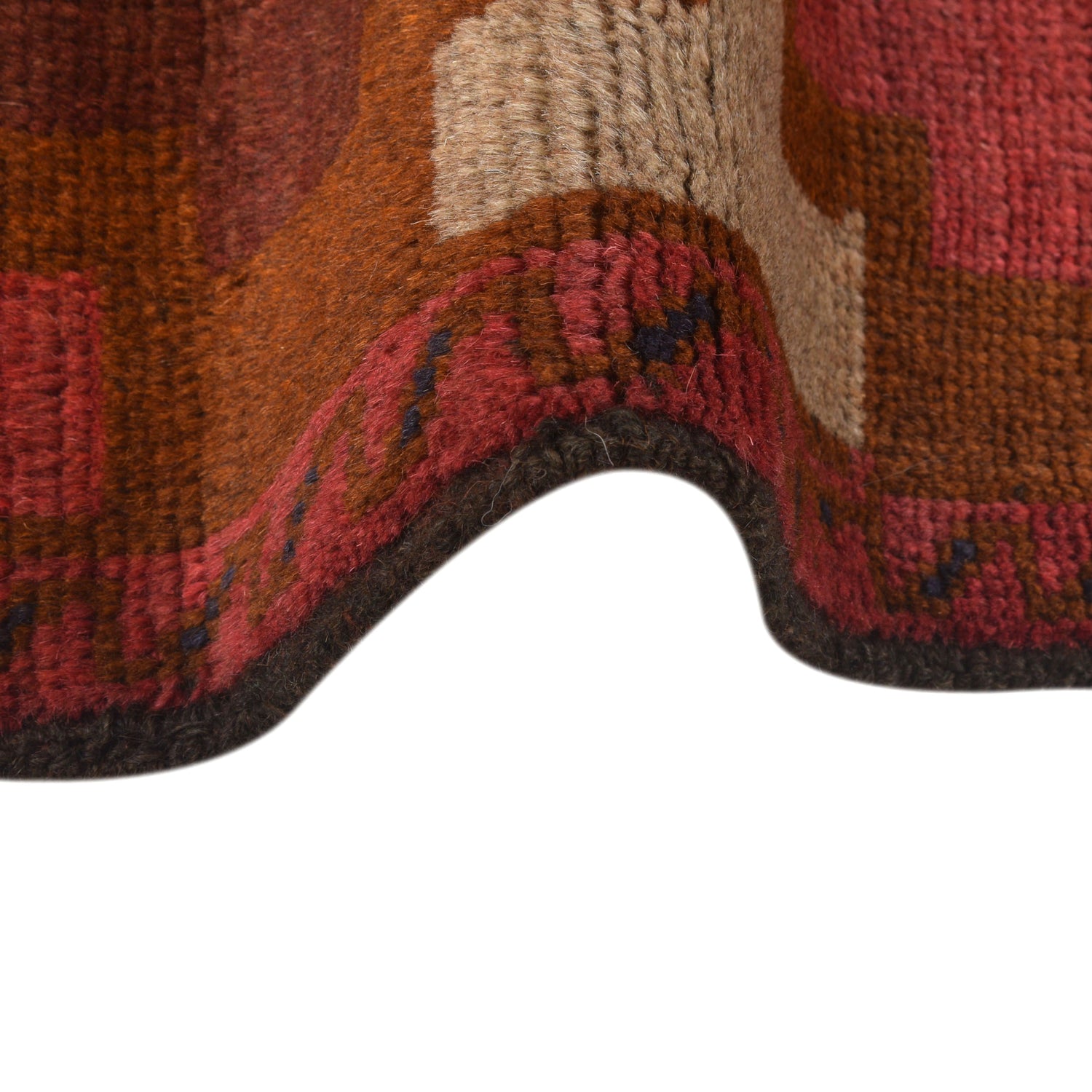 Baluchi Rug Handmade Brown Floral 4x6 ft