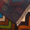 Baluchi Rug Handmade Multi Curvilinear 4x6 ft