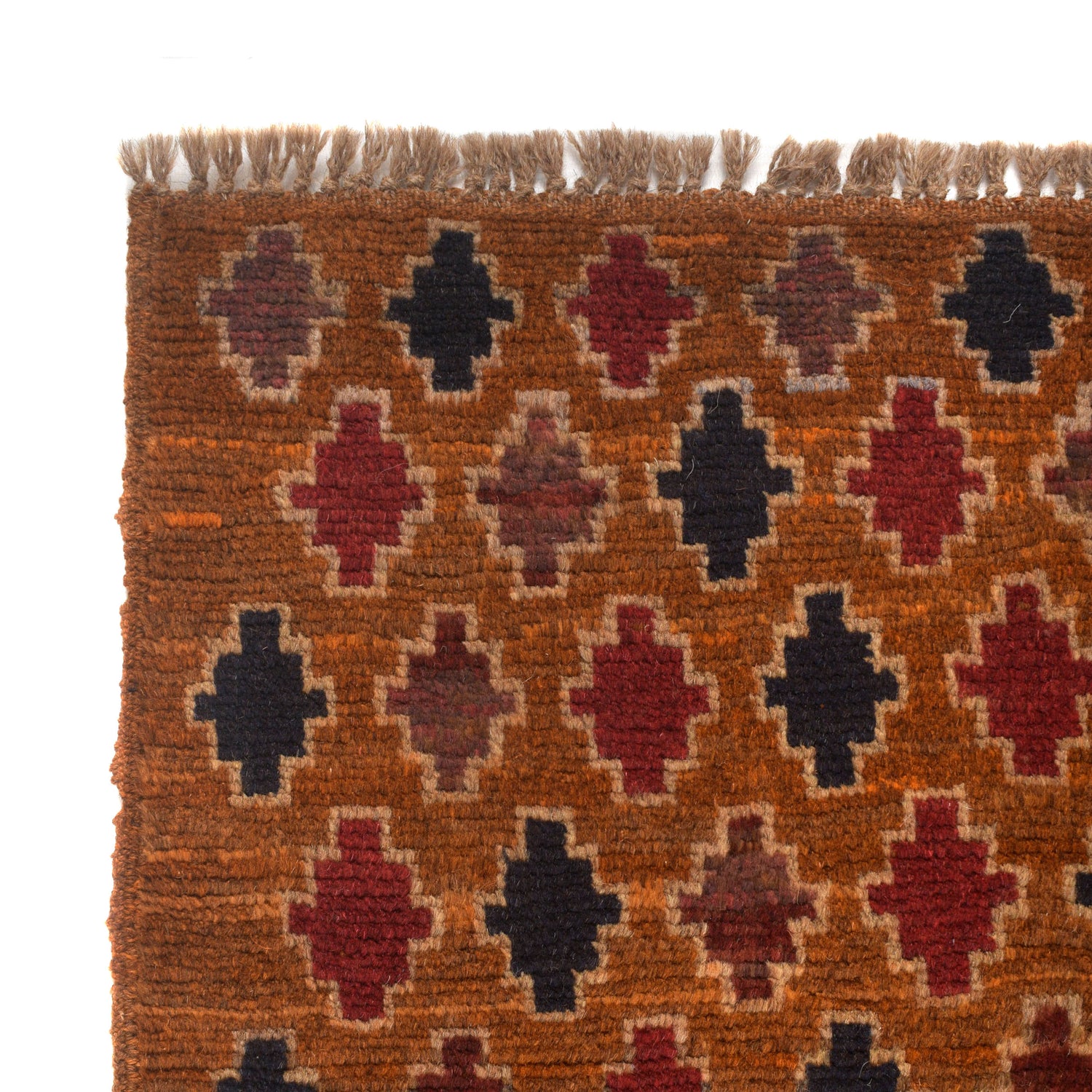 Baluchi Rug Handmade Orange Geometric 4x6 ft