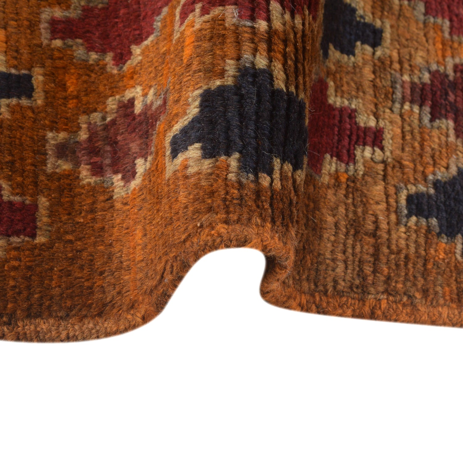 Baluchi Rug Handmade Orange Geometric 4x6 ft