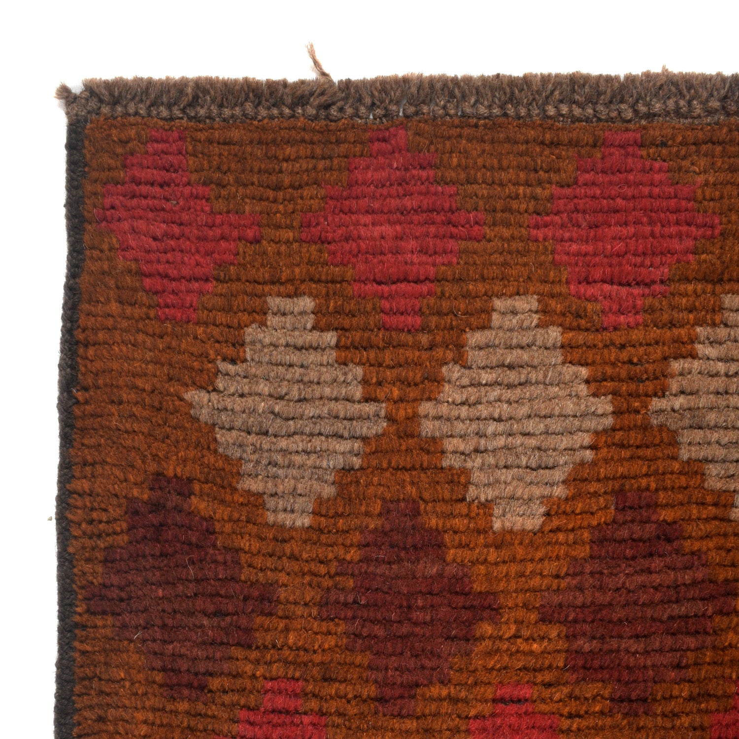 Baluchi Rug Handmade Brown Geometric 4x6 ft