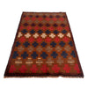 Baluchi Rug Handmade Brown Geometric 4x6 ft