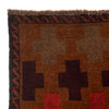 Baluchi Rug Handmade Brown Geometric 4x6 ft