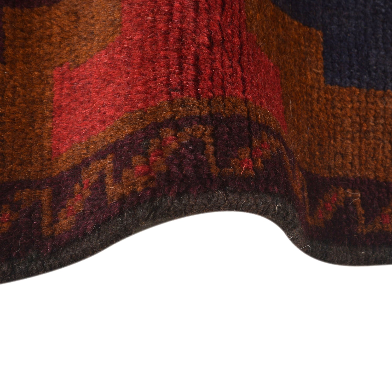 Baluchi Rug Handmade Brown Geometric 4x6 ft