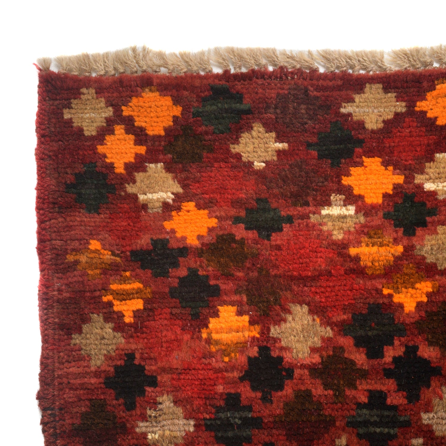 Baluchi Rug Handmade Red Geometric 4x6 ft
