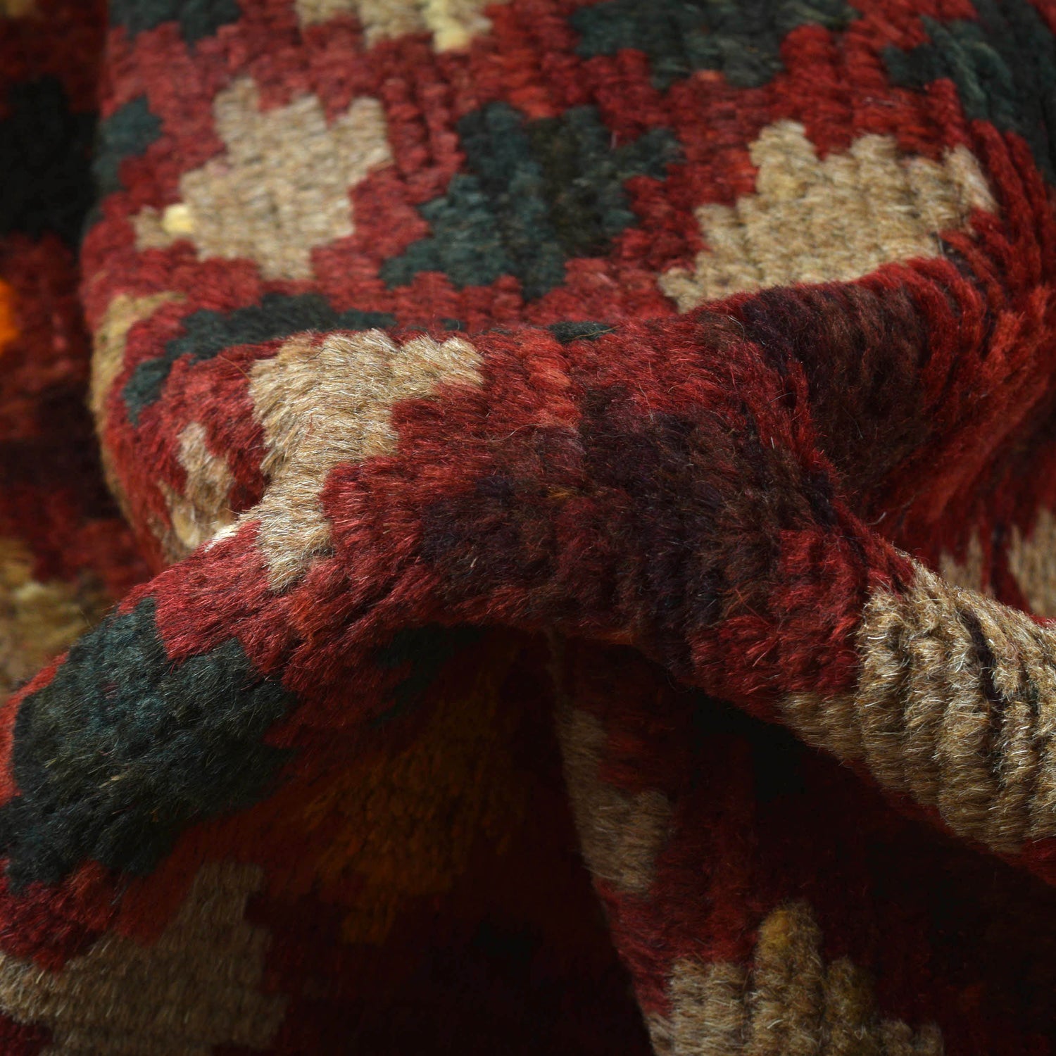 Baluchi Rug Handmade Red Geometric 4x6 ft