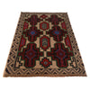 Baluchi Rug Handmade Tan Geometric 4x6 ft