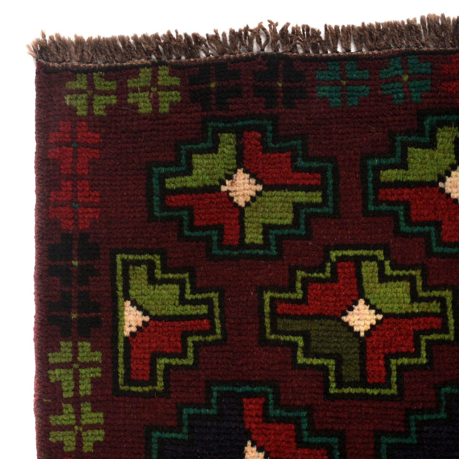 Baluchi Rug Handmade Multi Geometric 4x6 ft