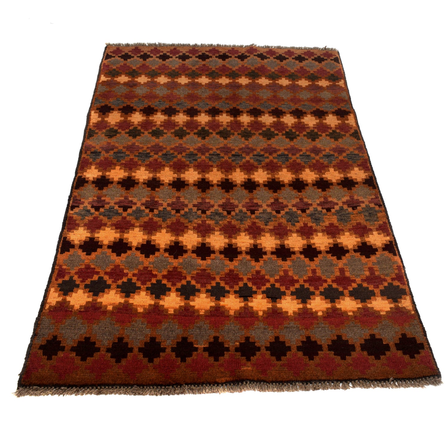 Baluchi Rug Handmade Multi Geometric 4x6 ft