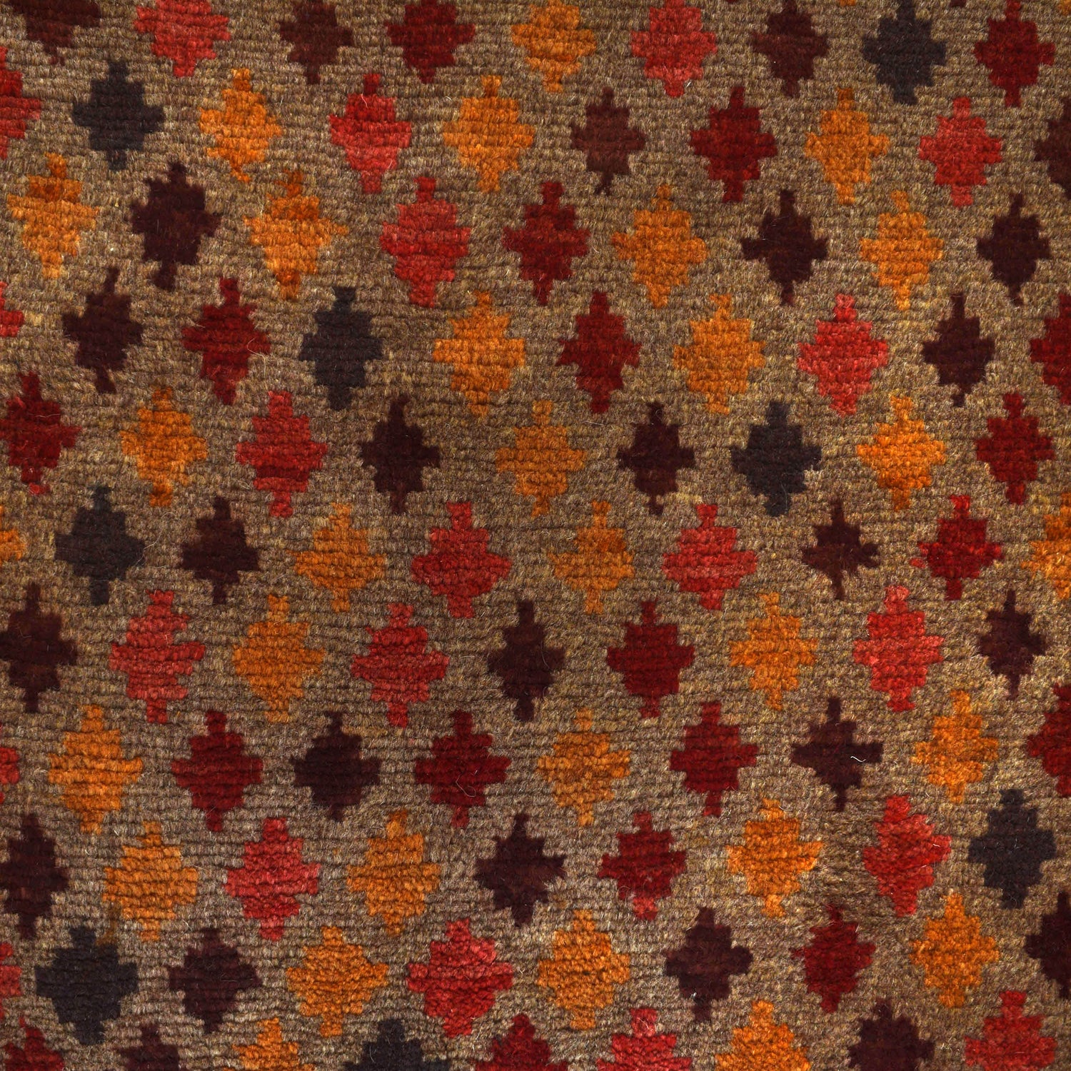 Baluchi Rug Handmade Tan Geometric 4x6 ft