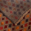 Baluchi Rug Handmade Tan Geometric 4x6 ft