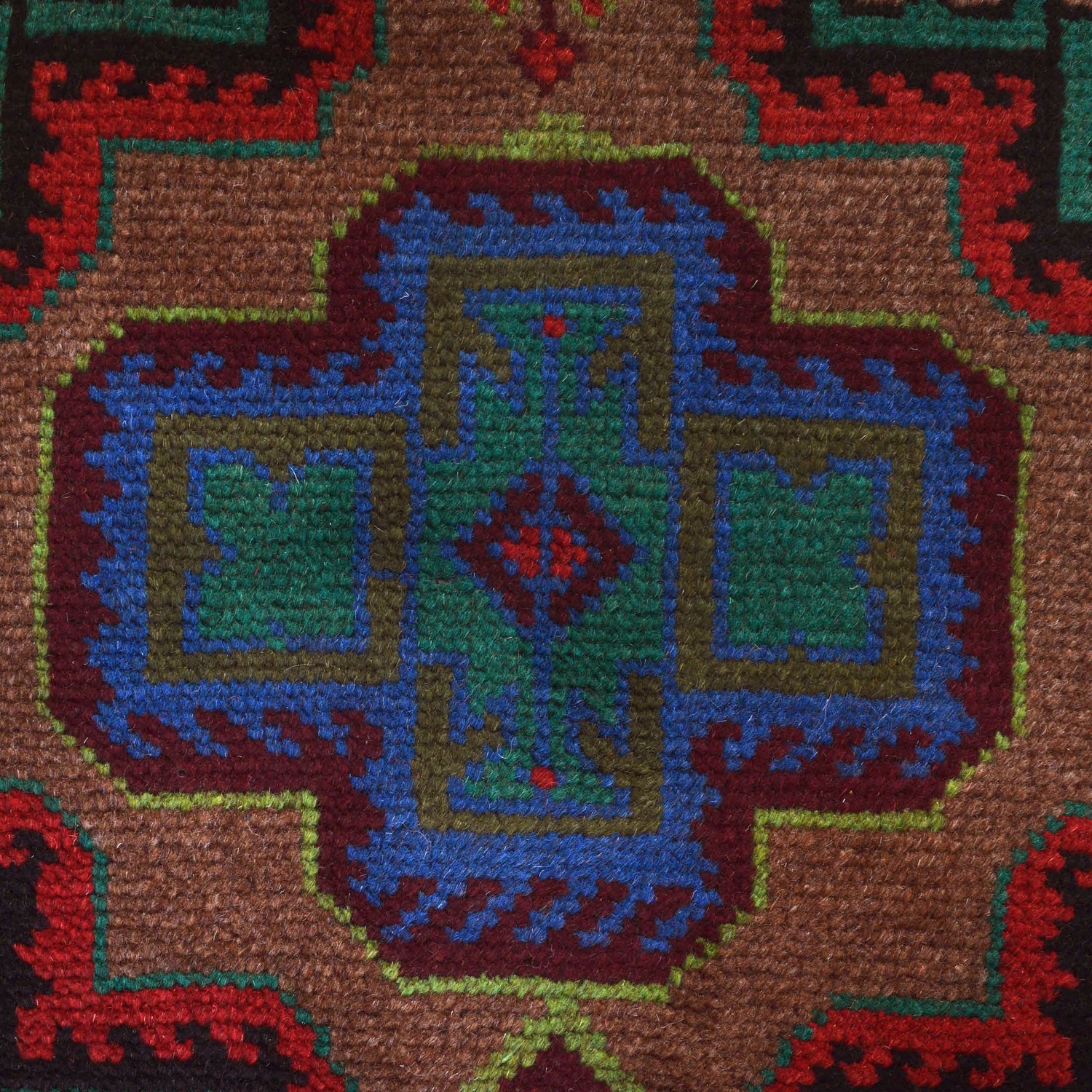 Baluchi Rug Handmade Light Brown Geometric 4x6 ft