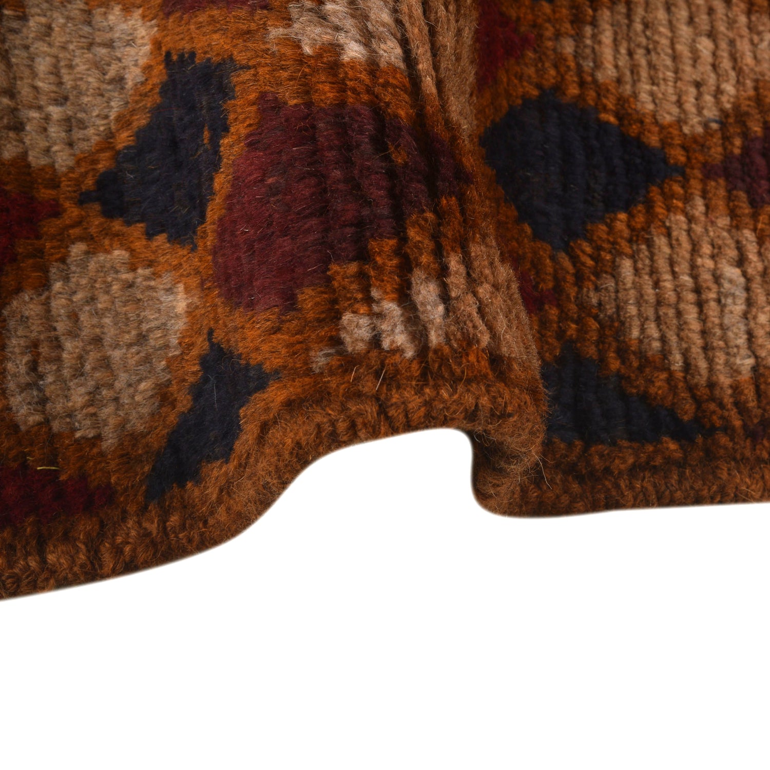 Baluchi Rug Handmade Orange Geometric 4x6 ft