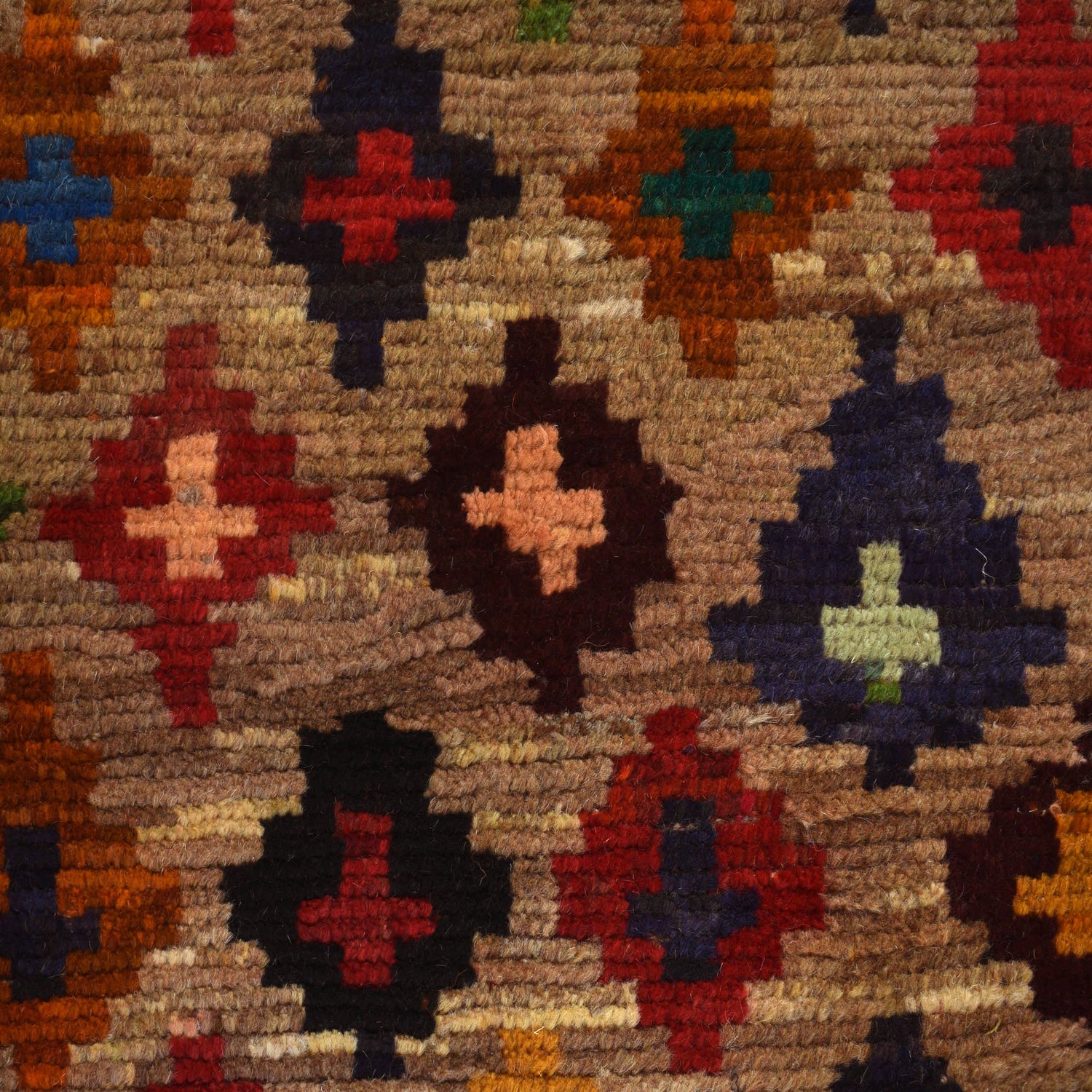 Baluchi Rug Handmade Tan Floral 4x6 ft