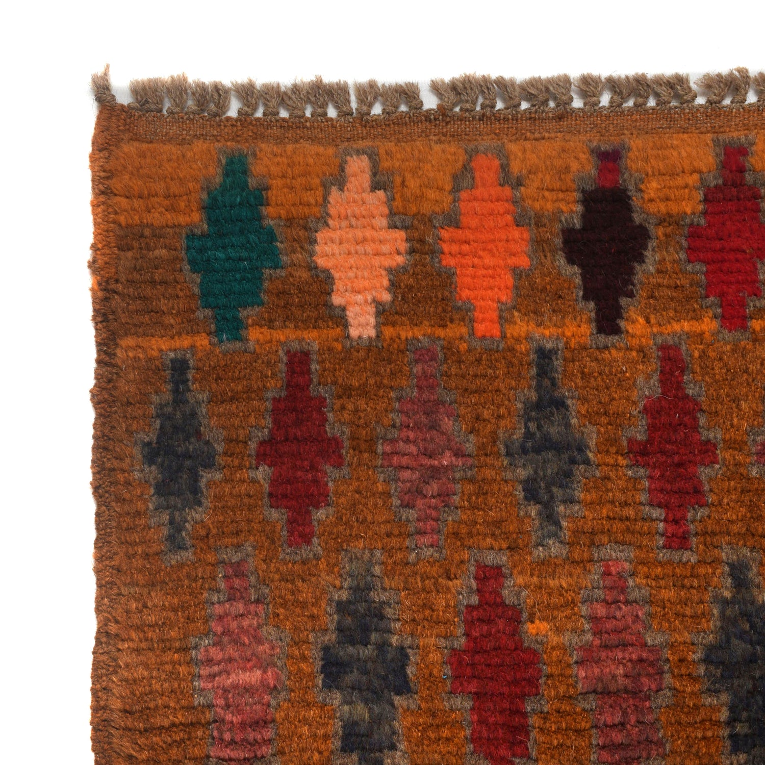 Baluchi Rug Handmade Orange Geometric 4x6 ft