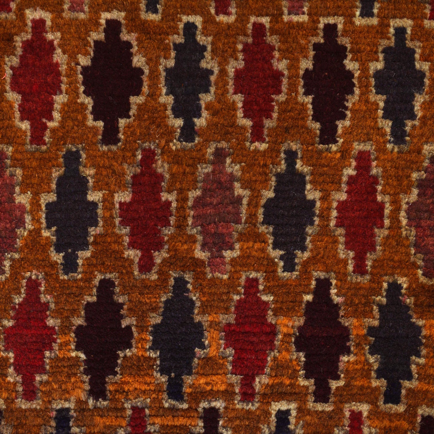 Baluchi Rug Handmade Orange Geometric 4x6 ft