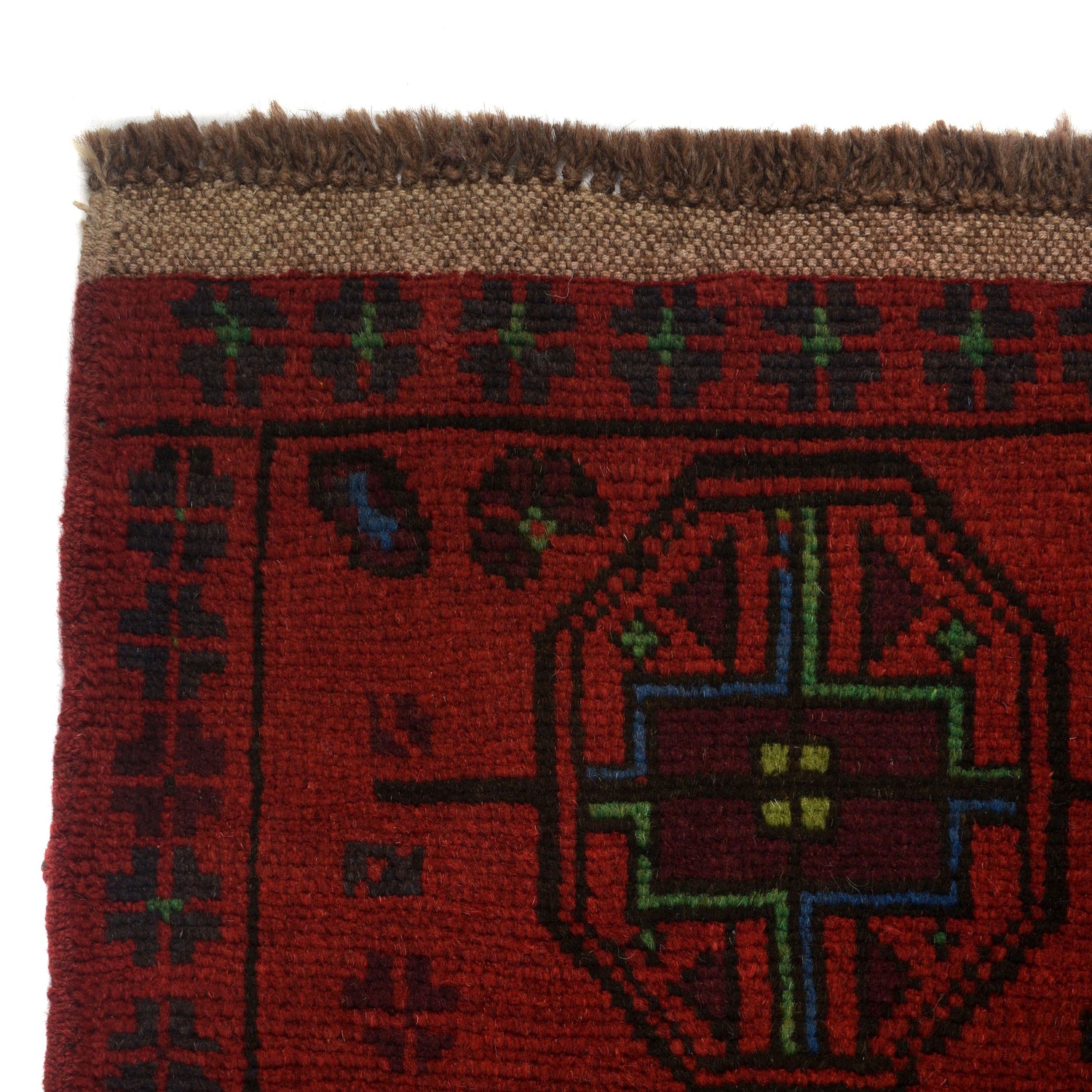 Baluchi Rug Handmade Red Geometric 4x6 ft