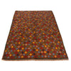 Baluchi Rug Handmade Brown Floral 4x6 ft