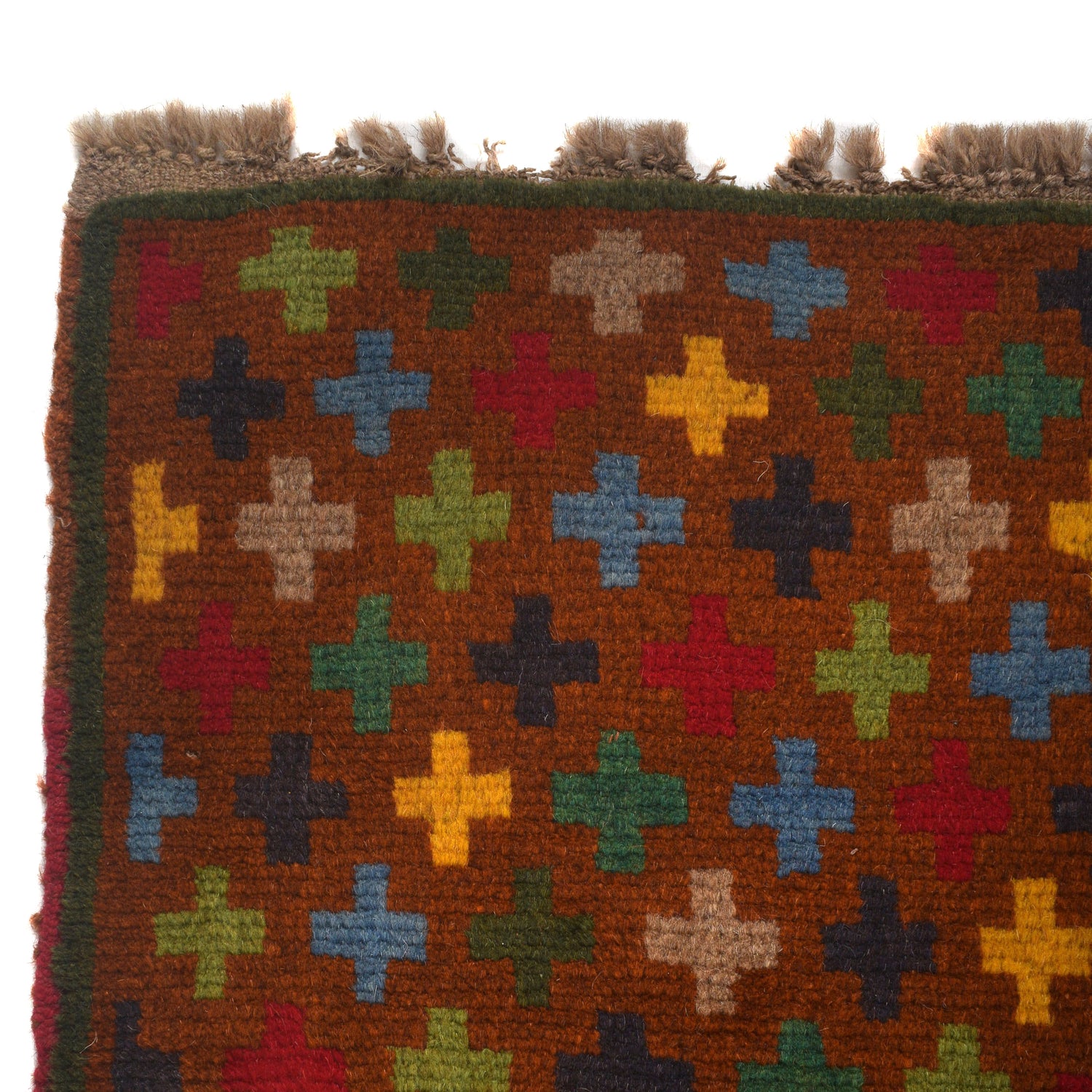 Baluchi Rug Handmade Brown Floral 4x6 ft