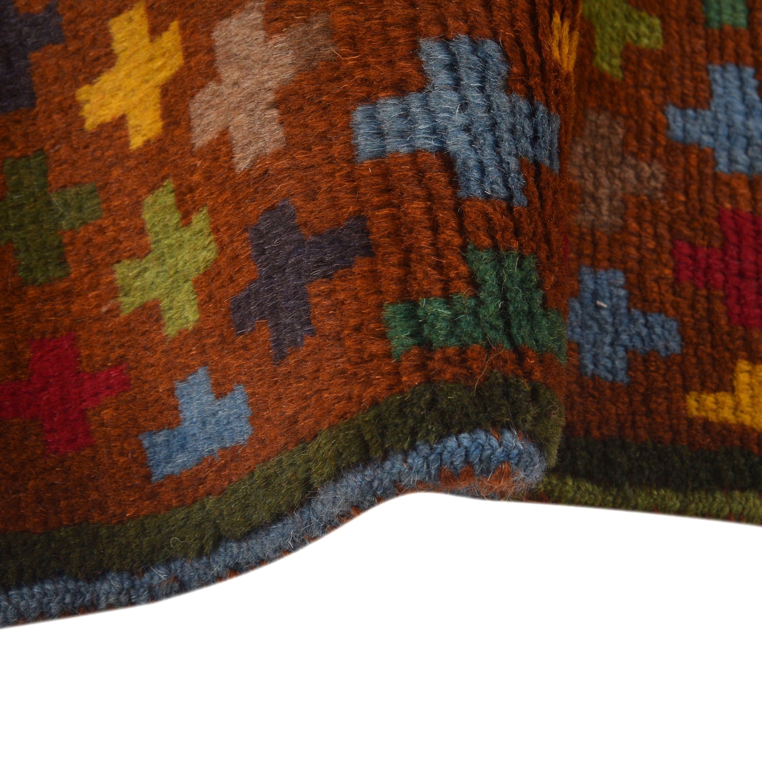 Baluchi Rug Handmade Brown Floral 4x6 ft