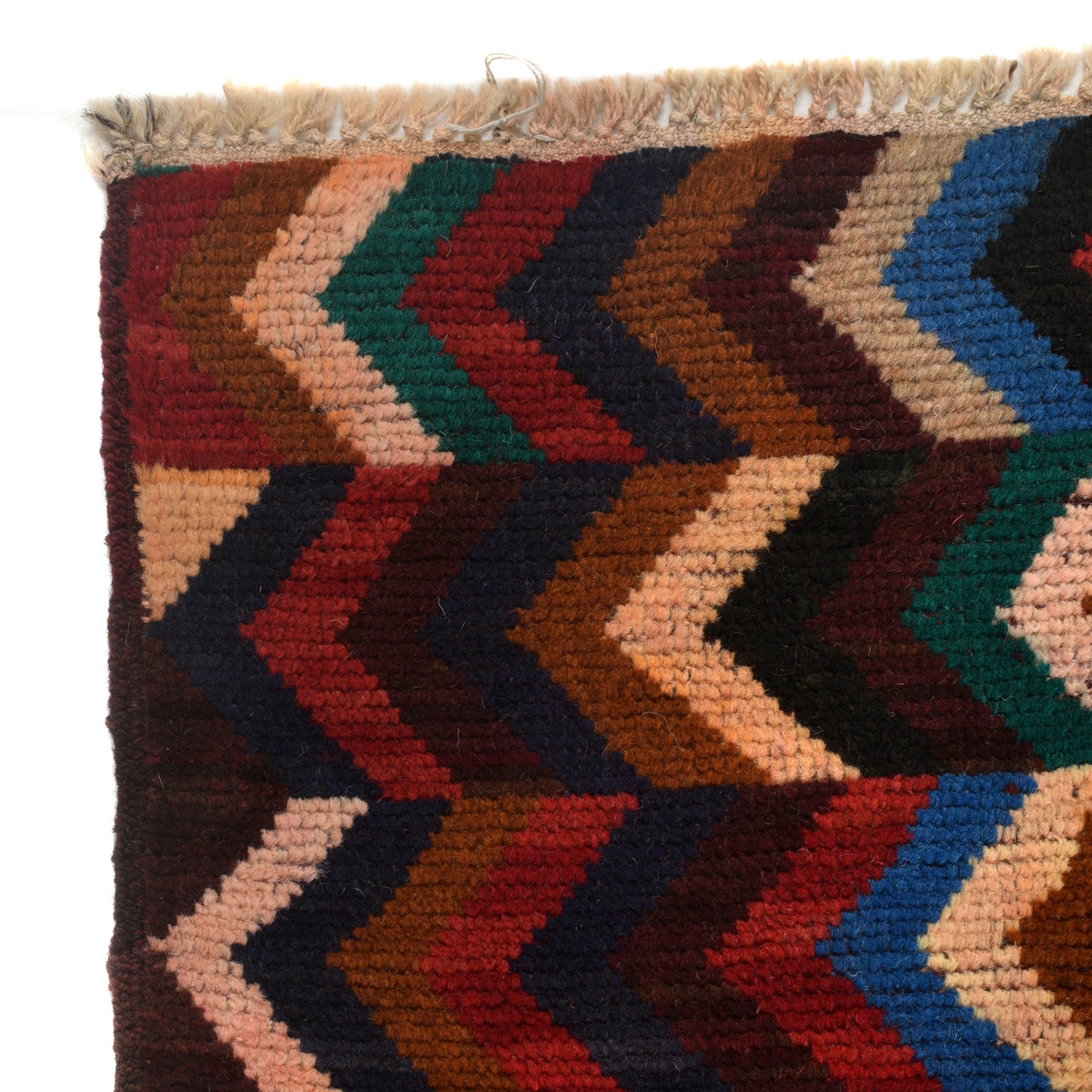 Baluchi Rug Handmade Multi Curvilinear 4x6 ft