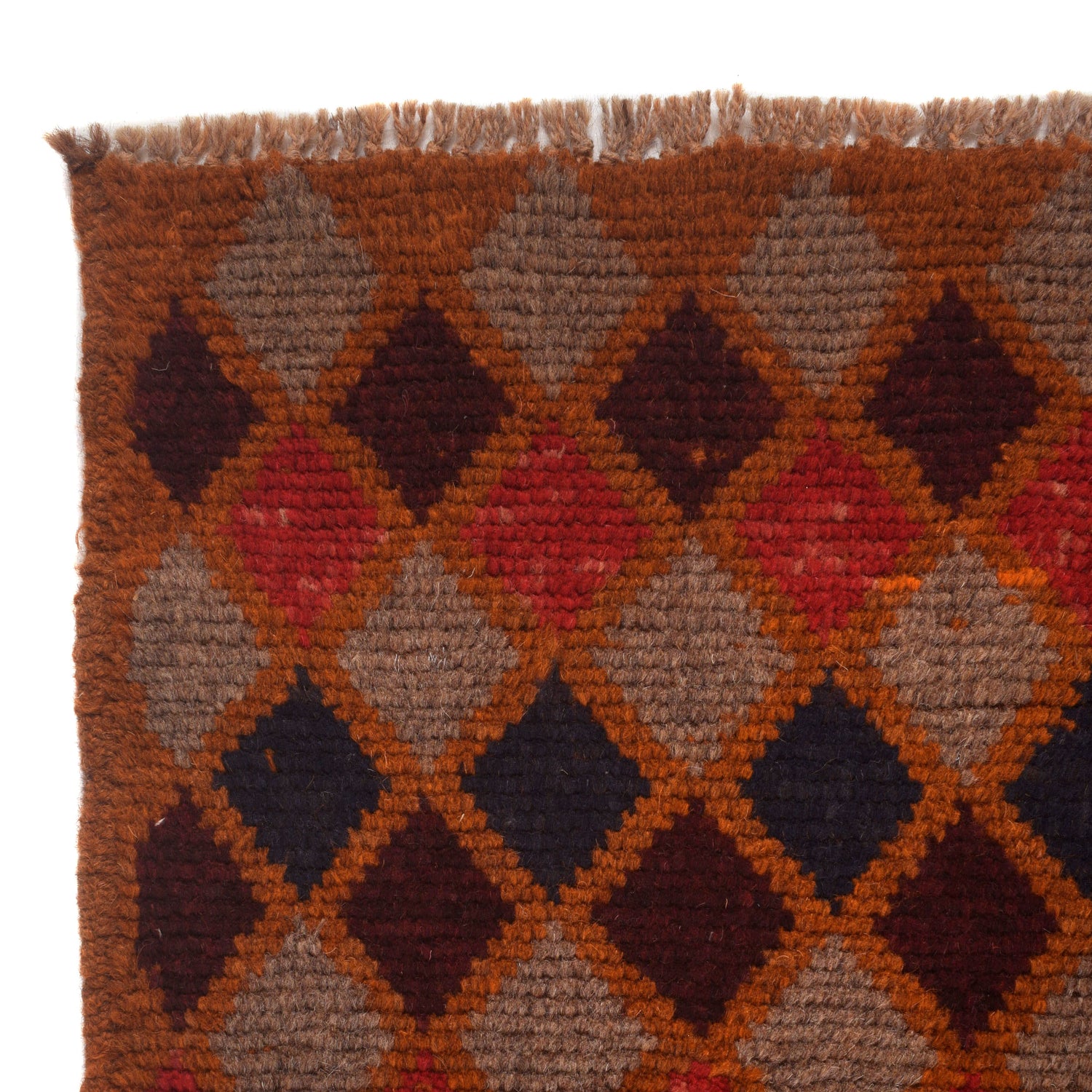 Baluchi Rug Handmade Orange Geometric 4x6 ft